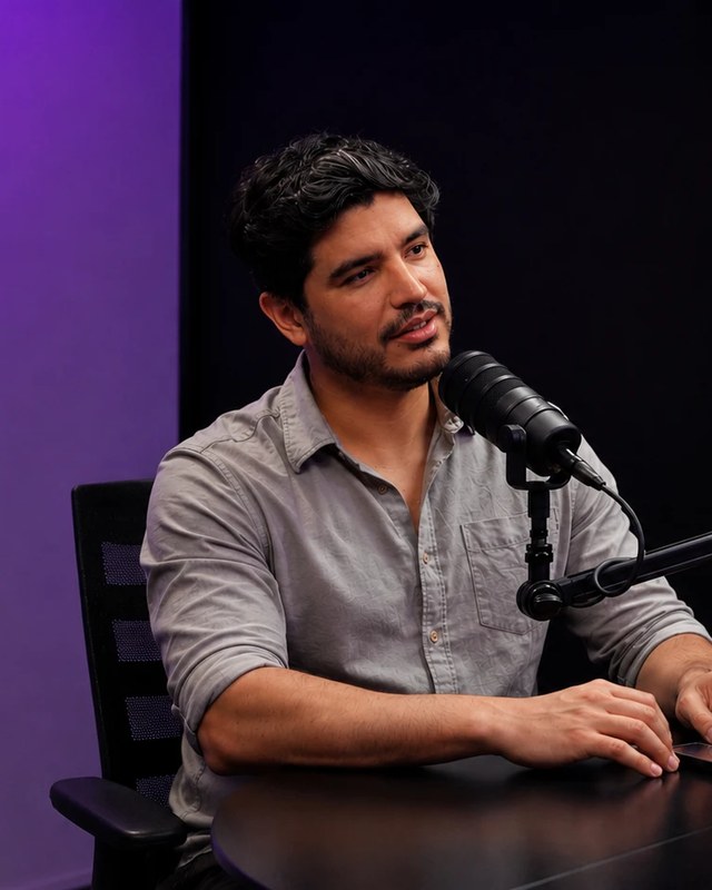 Felipe López Miranda en el estudio de Efecto Podcast